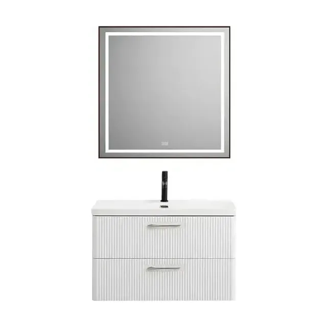 Комплект мебели BelBagno Дуэ (Due) 80 Белый металлик