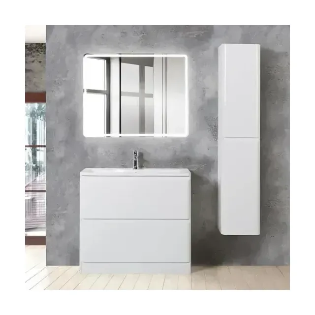 Комплект мебели BelBagno Албано (Albano) 90 белый глянец напольный