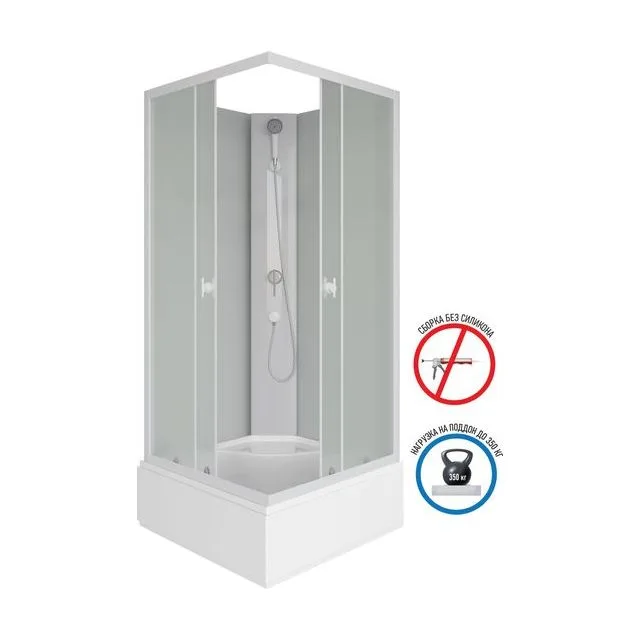 Душевая кабина Niagara Promo P100/26Q/MT/BK (100х100х200)