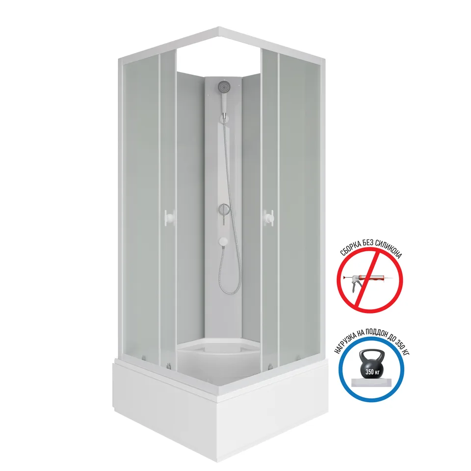 Душевая кабина Niagara Promo P100/26Q/MT/BK (100х100х200) 4 места