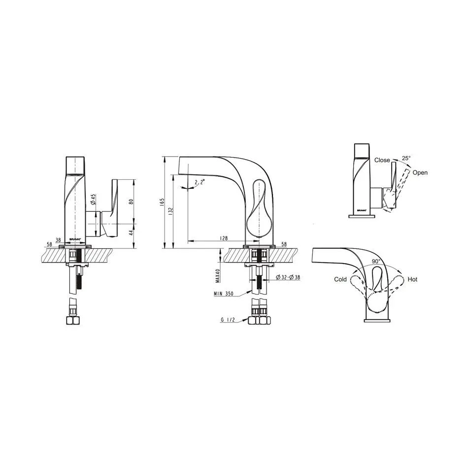 Смеситель Bravat Wave F174108C для раковины