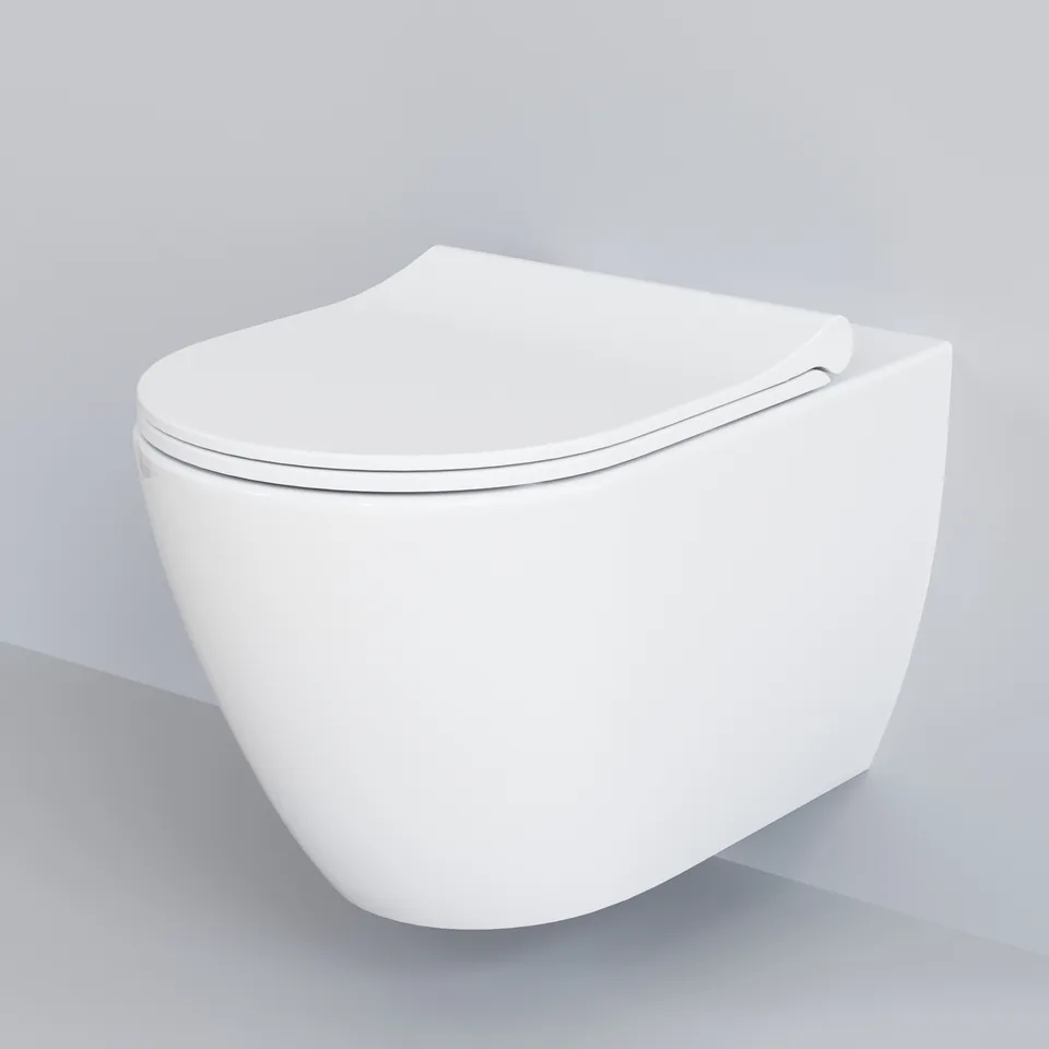 Унитаз Queen 113T20001R (570*360*400) БЕЛЫЙ подвесной БЕЗОБОДКОВЫЙ, 1 место