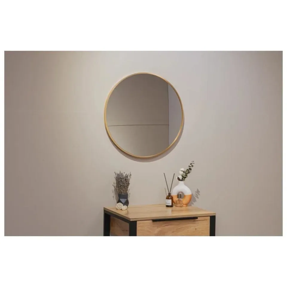Зеркало Silver Mirrors Selena 60 брашированное золото