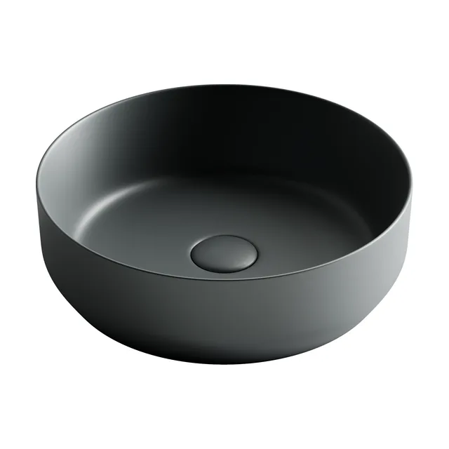 Раковина из сантехнического фарфора Ceramica Nova Элемент (Element) 39 см CN6022MDH накладная цвет темный антрацит матовый