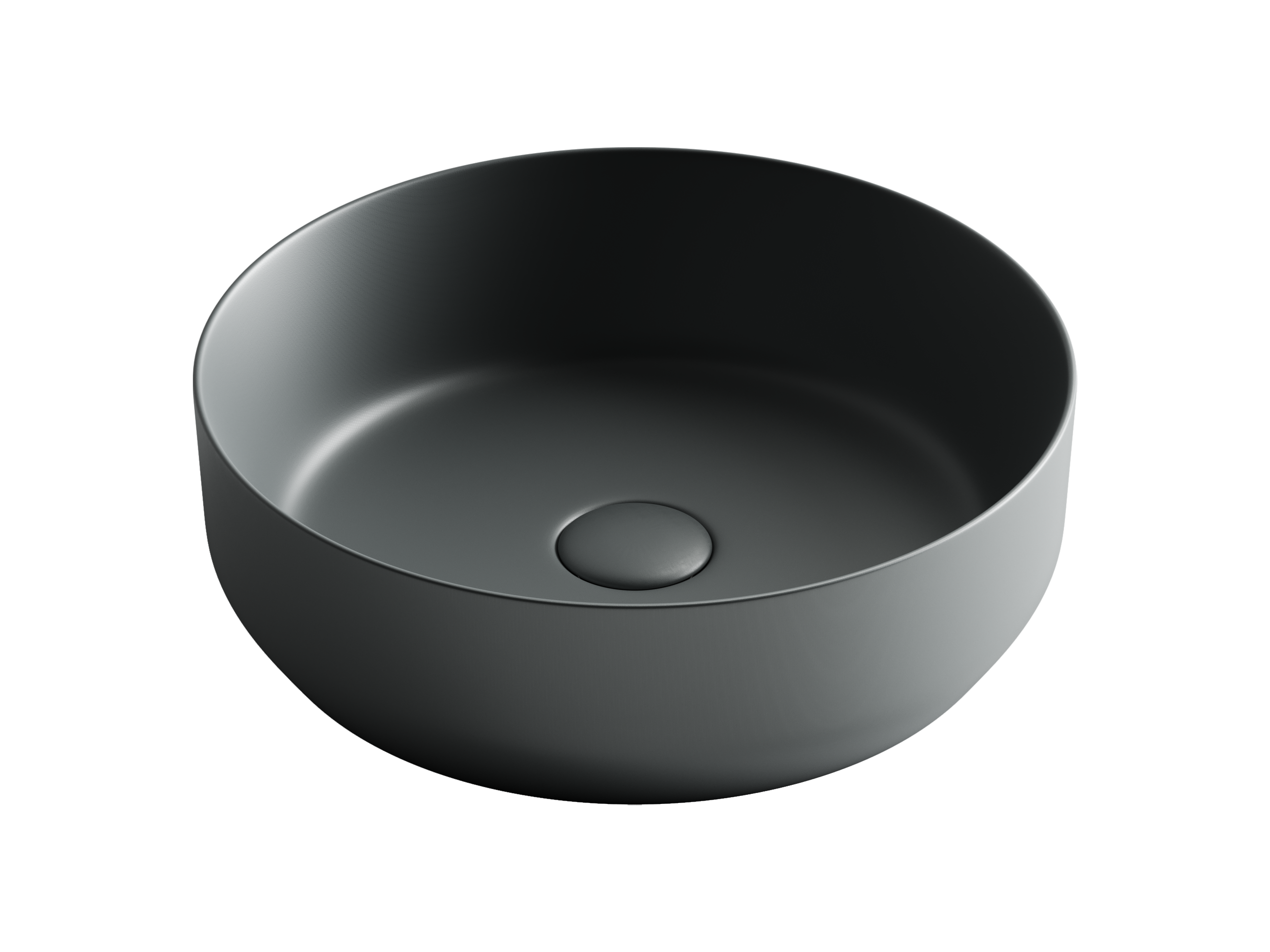 Раковина из сантехнического фарфора Ceramica Nova Элемент (Element) 39 см CN6022MDH накладная цвет темный антрацит матовый