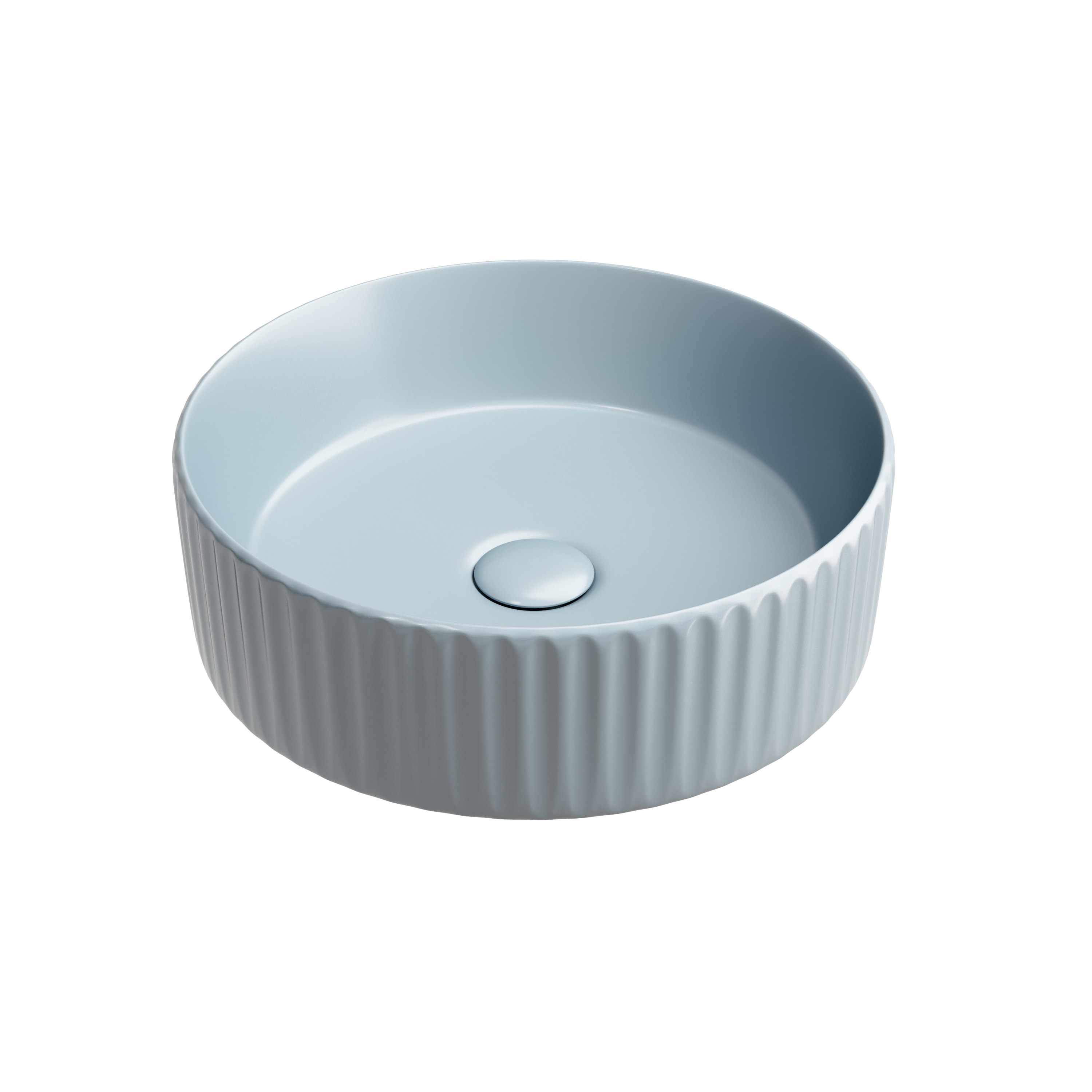 Раковина из сантехнического фарфора Ceramica Nova Элемент (Element) 36 см CN6057MHL накладная цвет серо-голубой матовый