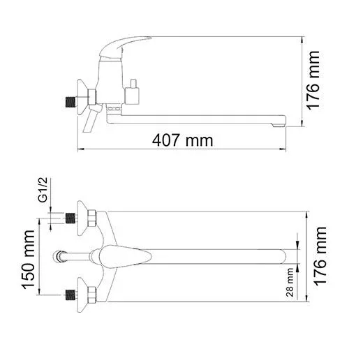 Смеситель WasserKRAFT Isar 2602L универсальный