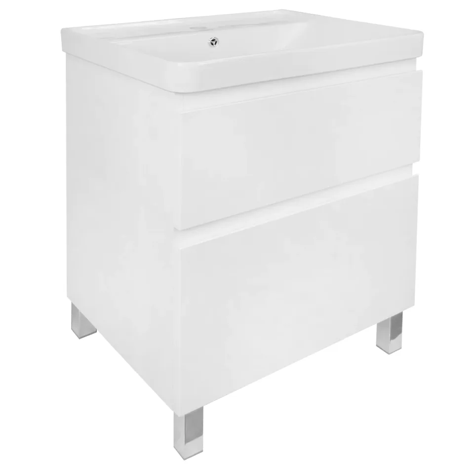 Комплект Тумба Azario Мила 60Н напольная с раковиной Монте 60 CS00085830
