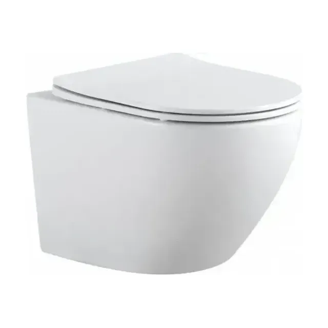 Подвесной унитаз Aquanet Cetus 2.0 W 36*51,5 безободковый с крышкой-сиденьем микролифт Slim