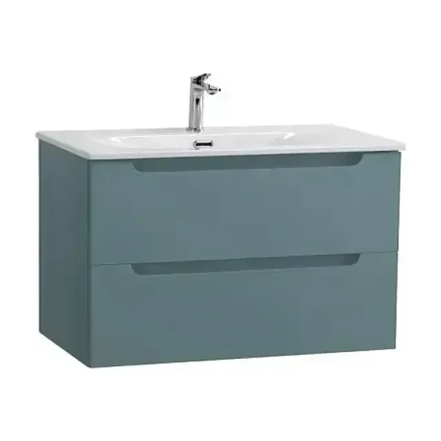Тумба с раковиной BelBagno Этна (Etna) 80 голубая матовая (раковина BB-8099-80)