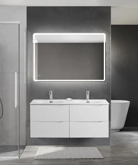 Комплект мебели BelBagno Marino-Cer-N 120 белый глянец с четырьмя ящиками