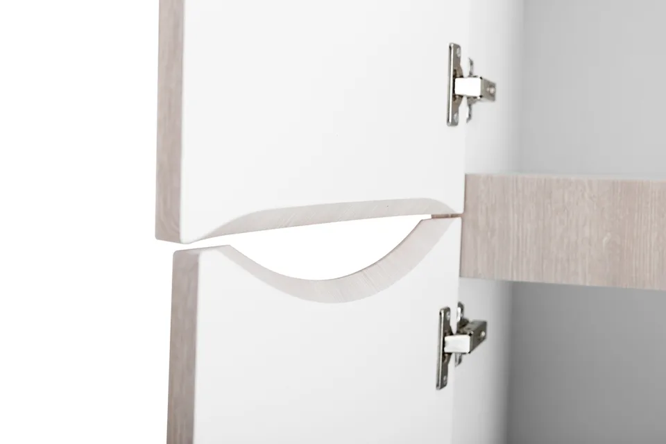 Шкаф подвесной BelBagno FLY-MARINO-1500-2A-SC-RG-P-L Rovere Grigio, левый