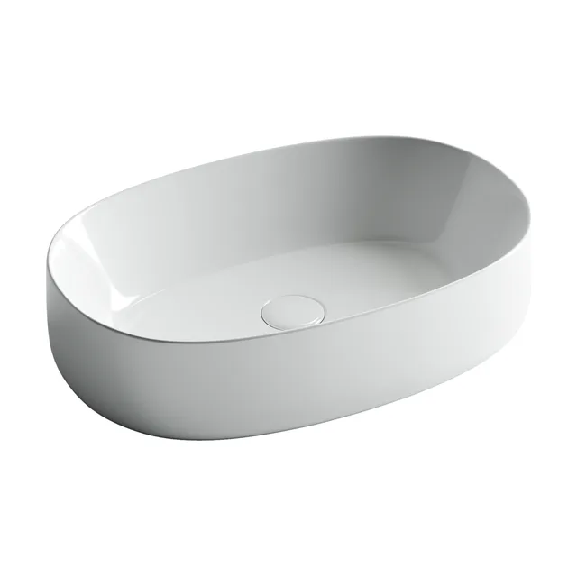 Раковина из сантехнического фарфора Ceramica Nova Элемент (Element) 54 см CN5023 накладная цвет белый
