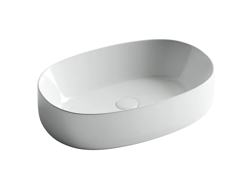 Раковина из сантехнического фарфора Ceramica Nova Элемент (Element) 54 см CN5023 накладная цвет белый