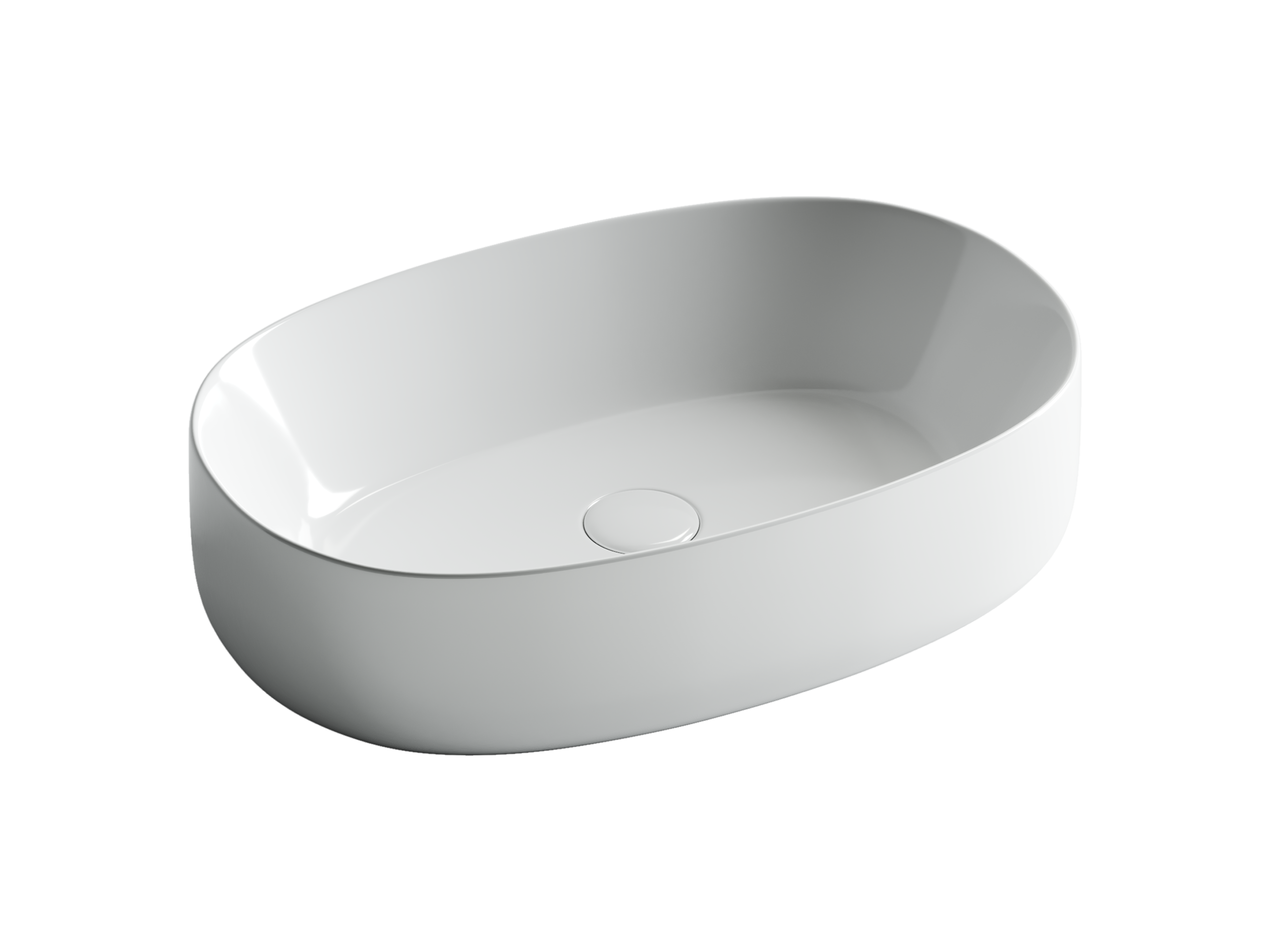 Раковина из сантехнического фарфора Ceramica Nova Элемент (Element) 54 см CN5023 накладная цвет белый