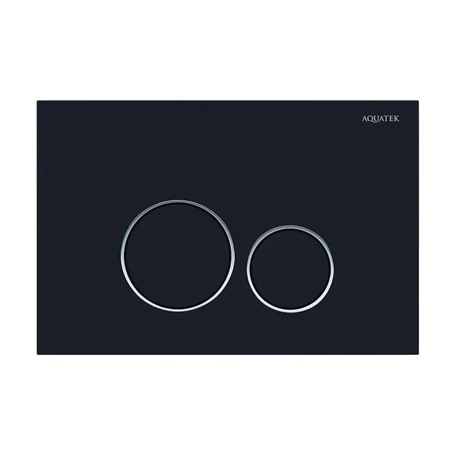 PNS-0000015 (005DQ) Панель смыва Черная матовая ободок хром для INSP-0000001 Pneumo S (клавиши квадрат)