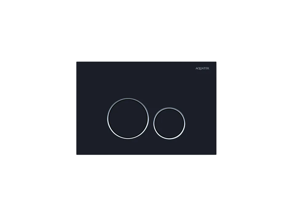 PNS-0000015 (005DQ) Панель смыва Черная матовая ободок хром для INSP-0000001 Pneumo S (клавиши квадрат)