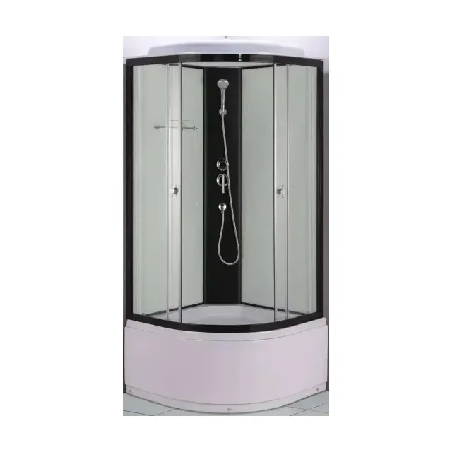 Душевая кабина AQUAPULSE 4002D 90х90х220см. fabric white + black profile (в/п).