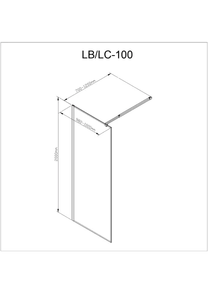 Душевая перегородка AvaCan LC 100 MT