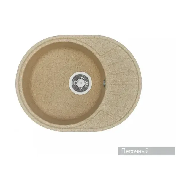 Мойка для кухни AQUATON Чезана круглая с крылом песочная 1A711232CS220