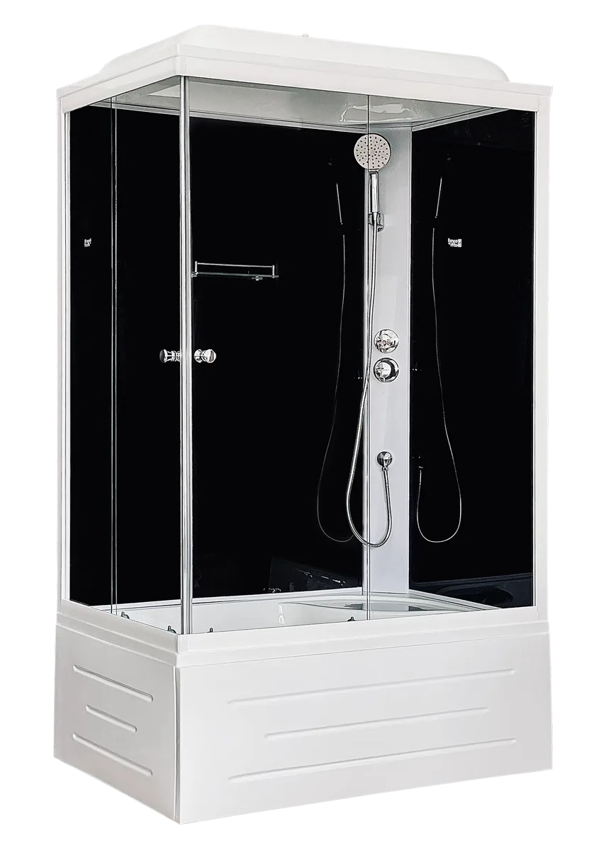 Душевая кабина RB 8100BP5-BT (черное/прозрачное) правая