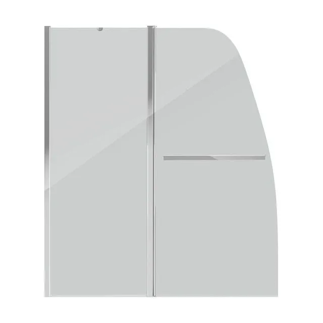 Шторка для ванны Grossman GR-100/2 (140х120) распашная,хром,стекло прозрачное