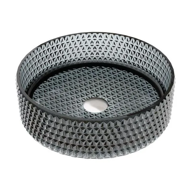 Раковина из стекла Ceramica Nova Кристалл (Cristal) 36 см CN6060 накладная цвет черный