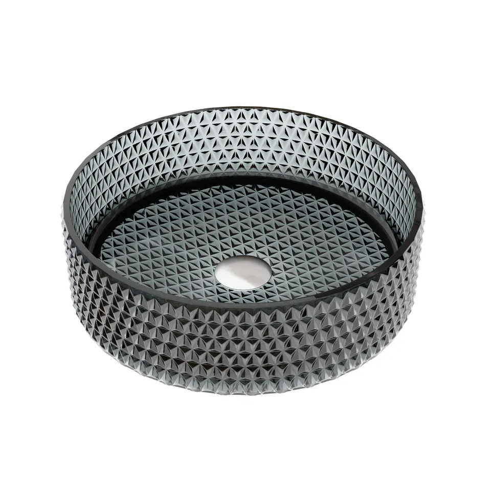 Раковина из стекла Ceramica Nova Кристалл (Cristal) 36 см CN6060 накладная цвет черный