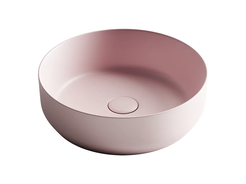 Раковина из сантехнического фарфора Ceramica Nova Элемент (Element) 39 см CN6022MP накладная цвет розовый матовый