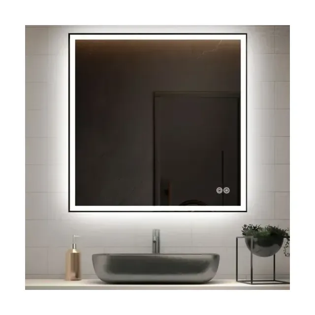 Зеркало Vincea VLM-3VN8008-2 80*80 с ЛЕД-подсветкой и функцией антизапотевания,сенсорный выключатель