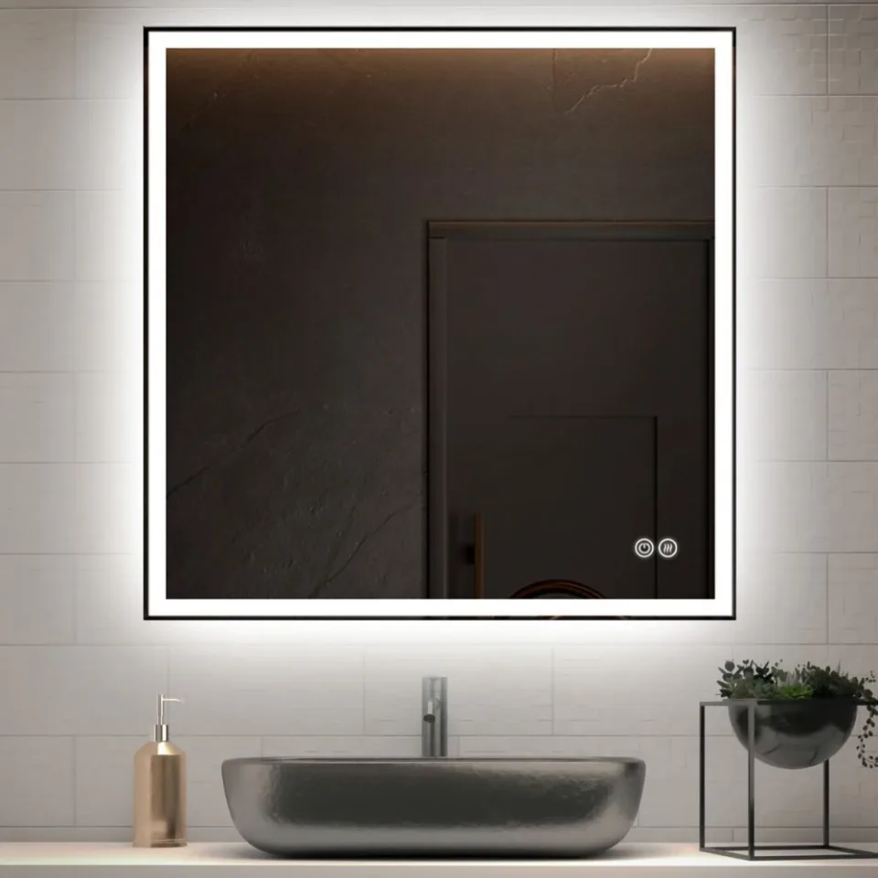 Зеркало Vincea VLM-3VN8008-2 80*80 с ЛЕД-подсветкой и функцией антизапотевания,сенсорный выключатель