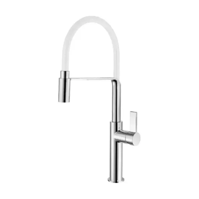 Смеситель Rush MS9035-35White для кухни с гибким изливом белый