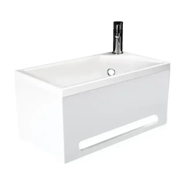 Панель с раковиной 1Marka Тайни XS мини (Tiny XS mini) правая бeлый глянец (витринный образец)