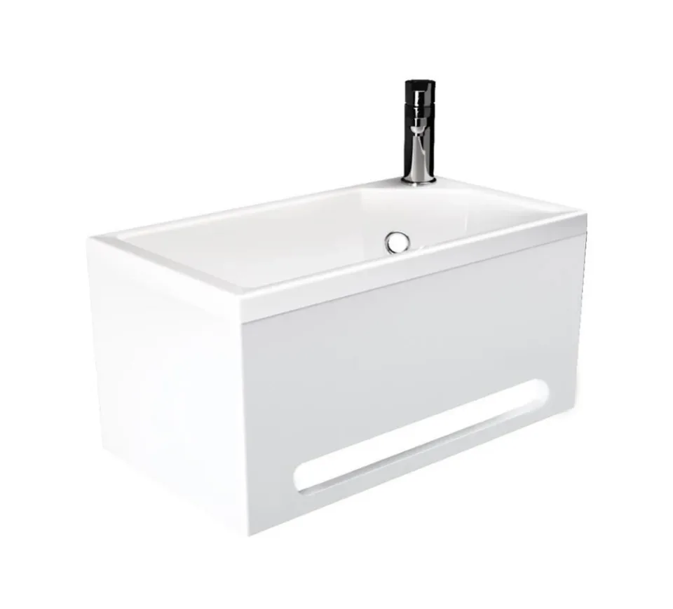 Панель с раковиной 1Marka Тайни XS мини (Tiny XS mini) правая бeлый глянец (витринный образец)