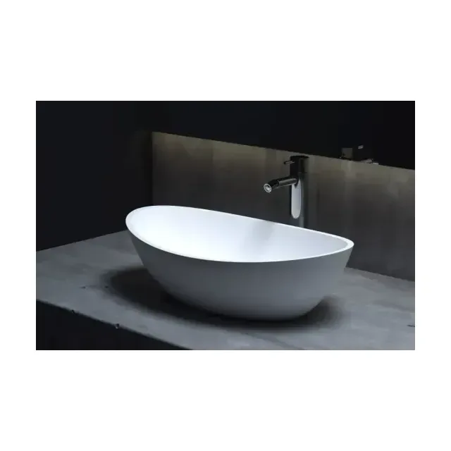 Накладная раковина Salini Noemi S-Stone 56*34 белая матовая