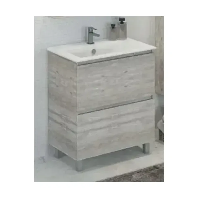 Тумба с раковиной Comforty Верона 75 дуб белый (раковина Comforty 75Е)