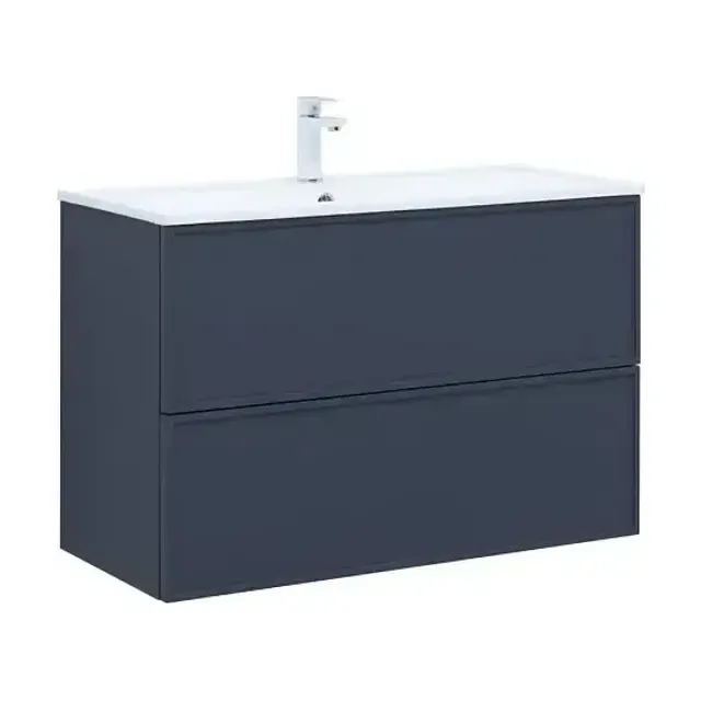Тумба с раковиной Aquanet Арт 100 маренго Soft Touch (тактильный матовый), раковина Арт 100