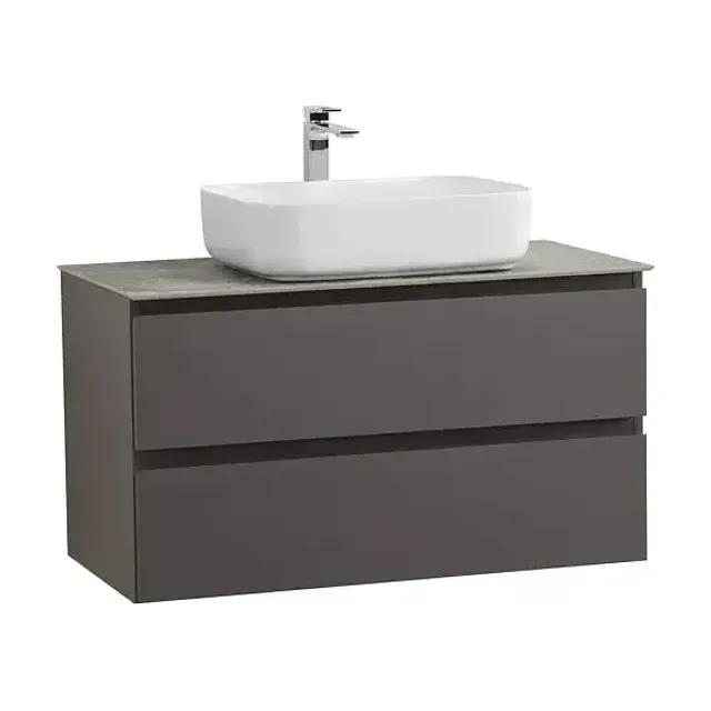 Комплект мебели BelBagno Крафт (Kraft) 80 темно-серый матовый (столешница гранит)