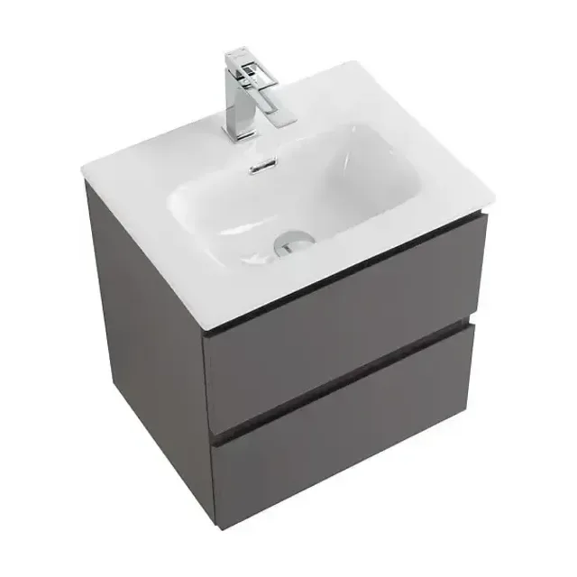 Комплект мебели BelBagno Крафт (Kraft) 39 50 подвесной темно-серый матовый (раковина BB500/390ETL)