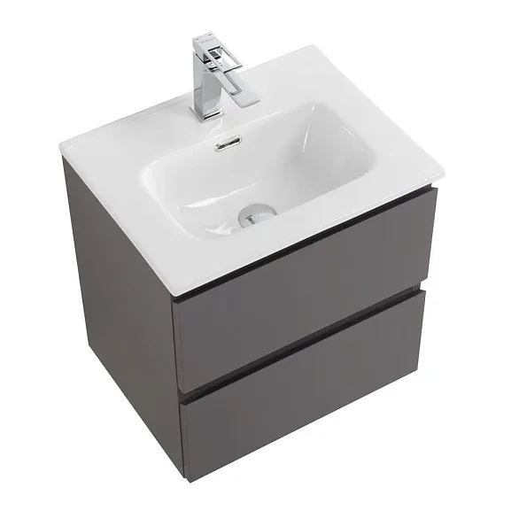 Комплект мебели BelBagno Крафт (Kraft) 39 50 подвесной темно-серый матовый (раковина BB500/390ETL)