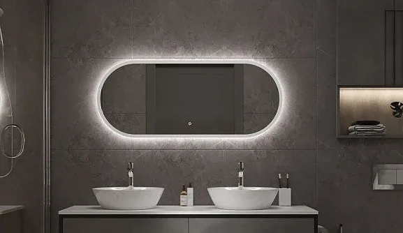 Зеркало с подсветкой ART&MAX Бари Bari AM-Bar-500-1200-DS-F-White