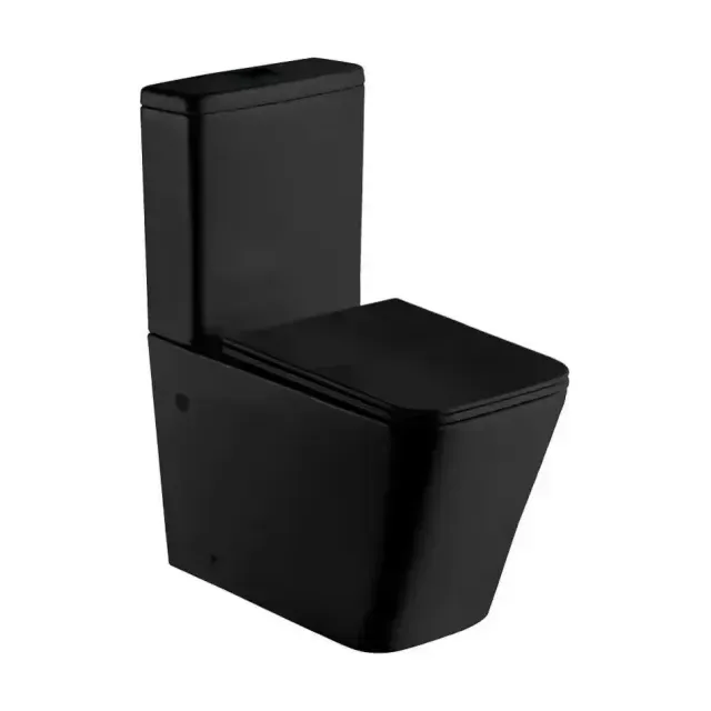 Унитаз-компакт WeltWasser Gelbach 001 XL MT-BL 37,5*67,5 черный матовый безободковый с крышкой-сиденьем микролифт Slim