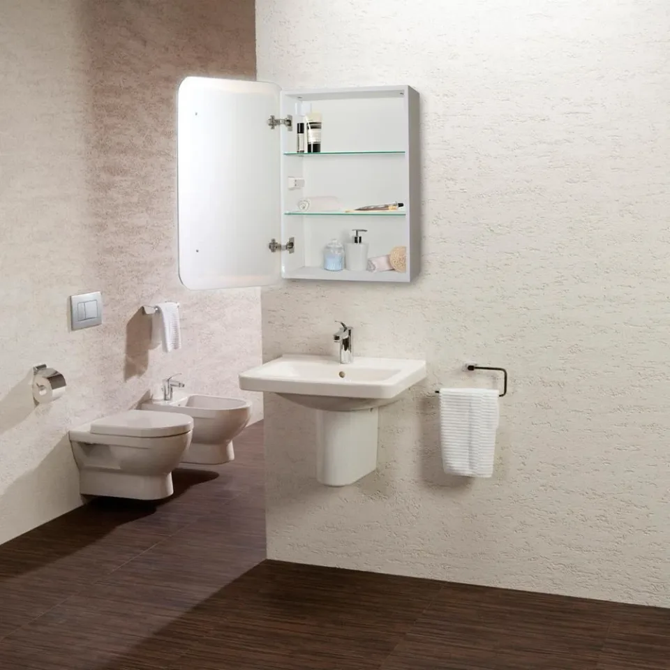 Зеркало-шкаф Silver Mirrors Фиджи flip 50 сенсорный выключатель с Led-подсветкой L/R