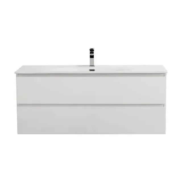Тумба с раковиной BelBagno Крафт (Kraft) 120 с двумя ящиками белый матовый (раковина BB-8099-120)