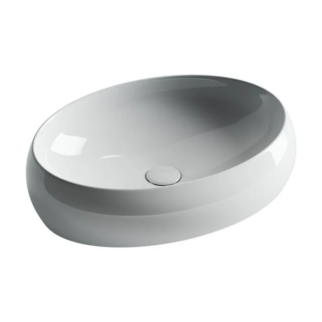 Раковина из сантехнического фарфора Ceramica Nova Элемент (Element) 56 см CN5033 накладная цвет белый