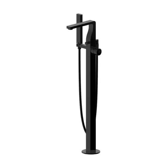 Напольный смеситель Bravat Arc Black F66061K-B3-ENG черный матовый