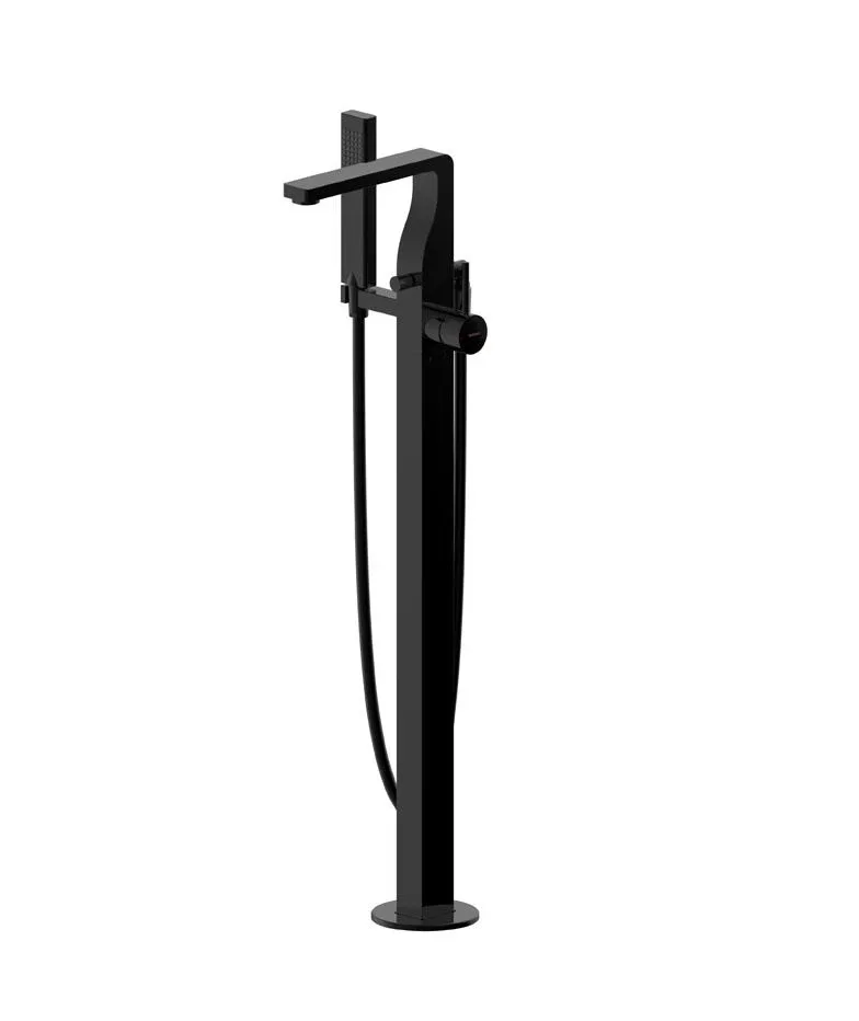 Напольный смеситель Bravat Arc Black F66061K-B3-ENG черный матовый