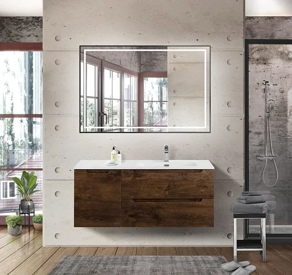 Комплект мебели BelBagno Этна (Etna) 120 темный дуб правая