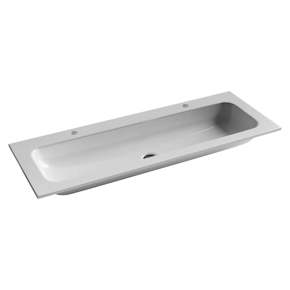 Раковина из сантехнического фарфора Ceramica Nova Грация (Grace) 121 см CN7016 накладная цвет белый