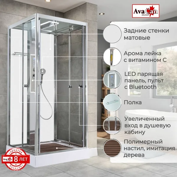 AvaCan Душевая кабина Z1910LEDMT
